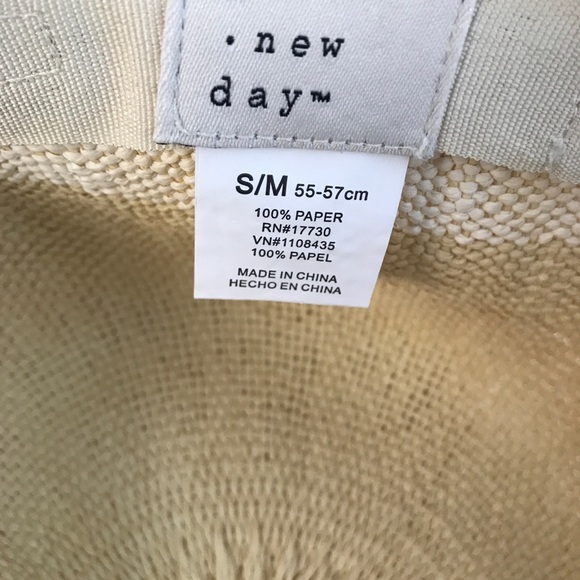 A New Day Striped Floppy Down Brim Floppy Hat - Cream S/M - Picture 3 of 5